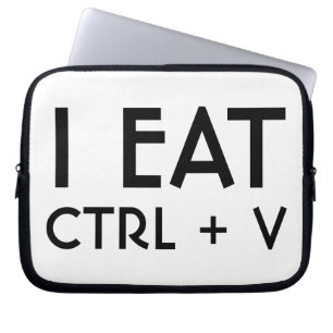 Capa Para Notebook Eu Como Atalho de Teclado de Cola Trocadilho
