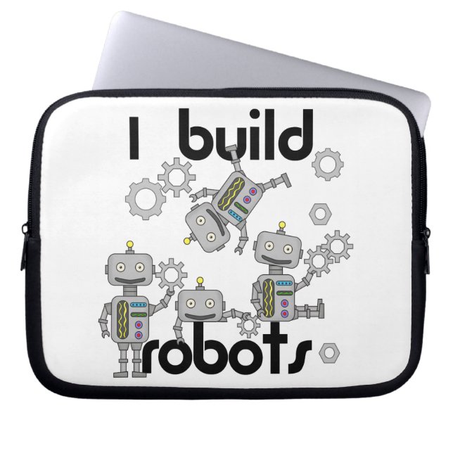 Capa Para Notebook Eu construo robôs (Frente)