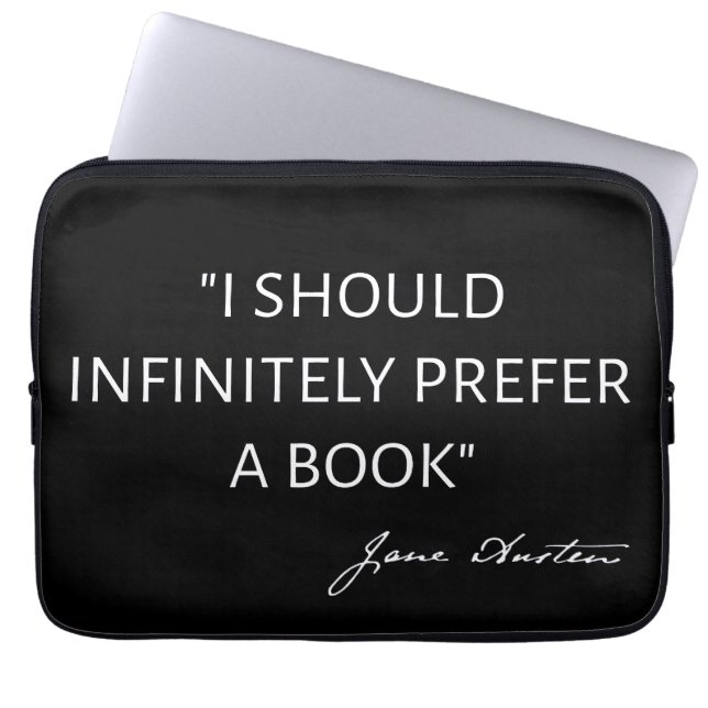 Capa Para Notebook Eu Deveria Infinitamente Preferir Um Livro - Jane  (Frente)