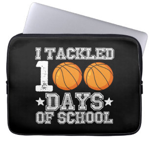 Capa Para Notebook Eu Enfrentei 100 Dias de Basquete Escolar