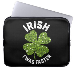 Capa Para Notebook Eu era mais rápido correndo no St Patrick's Day
