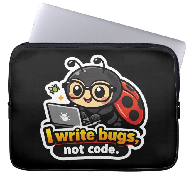 Capa Para Notebook Eu escrevo bugs, não código (Frente)