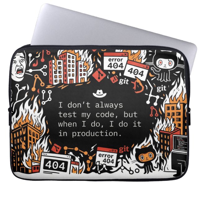 Capa Para Notebook Eu faço isso em produção - Protetor de laptop para (Frente)