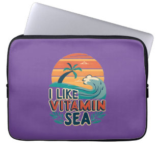 Capa Para Notebook Eu Gosto De Vitamina Sea , Sea Vibes , Relaxando P