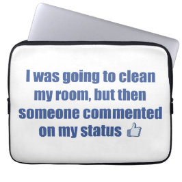 Capa Para Notebook Eu ia limpar o meu quarto, mas....
