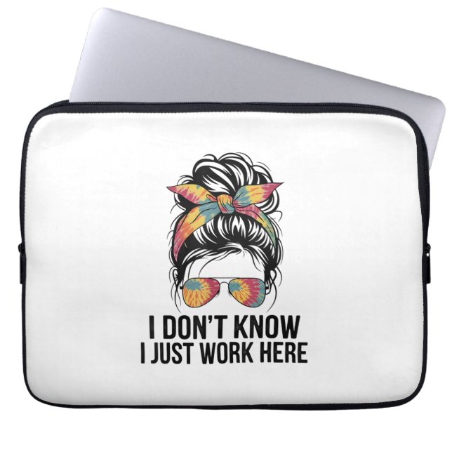 Capa Para Notebook Eu Não Sei Eu Só Trabalho Aqui Citações Engraçadas (Frente)