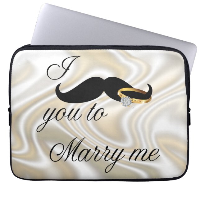Capa Para Notebook Eu o bigode... para me Casado (Frente)