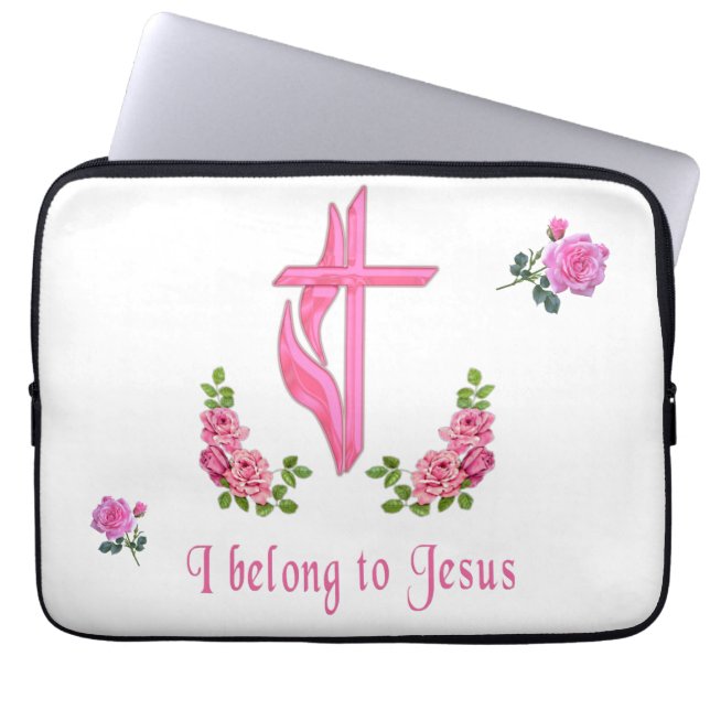 Capa Para Notebook Eu pertenço a Jesus Bolsa de laptop (Frente)