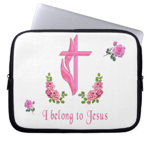Capa Para Notebook Eu pertenço a Jesus bolsa de laptop de 10 polegada