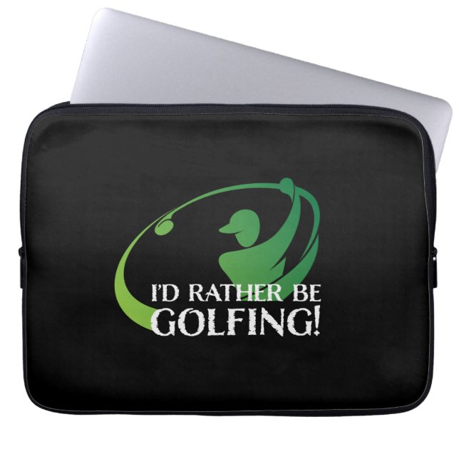 Capa Para Notebook Eu Preferiria Estar Jogando Golfe Golfe Moderno Es (Frente)