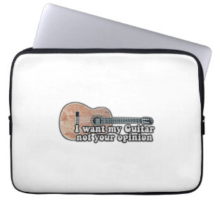 Capa Para Notebook Eu quero a minha guitarra, não a sua opinião.