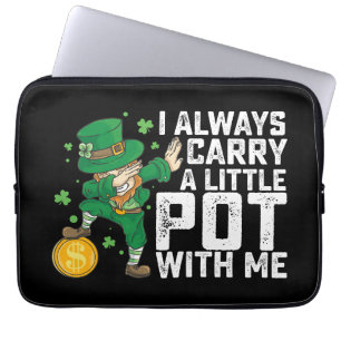 Capa Para Notebook Eu Sempre Levo Um Pequeno Pote Comigo St Patrick's
