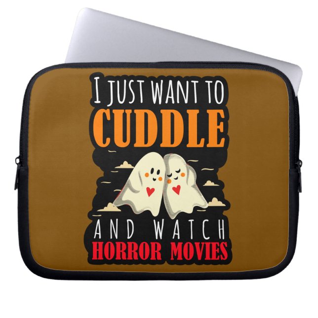 Capa Para Notebook Eu Só Quero Amarrar E Ver Filmes Horrores (Frente)