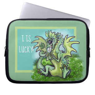 Capa Para Notebook "eu tenho sorte!" Lucky Shamrock Dragon