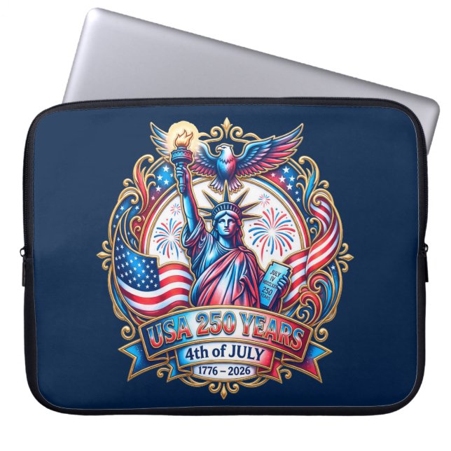 Capa Para Notebook EUA 250 anos 4 de julho 1776-2026 (Frente)