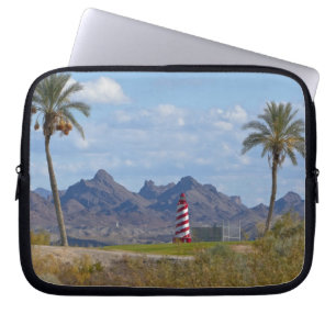 Capa Para Notebook EUA, Arizona, Lake Havasu City. Farol ao lado