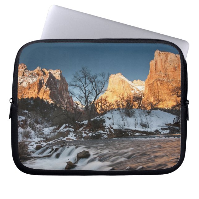 Capa Para Notebook EUA, Utah, Parque Nacional Zion. Nascer do sol na  (Frente)