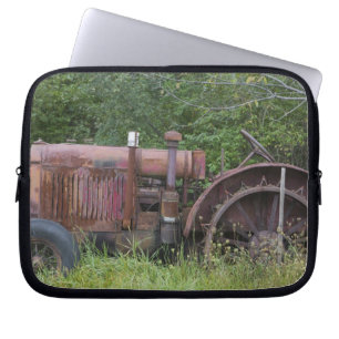 Capa Para Notebook EUA, Vermont, MANCHESTER: Trator de Fazenda Antigo