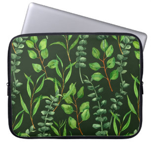 Capa Para Notebook Eucalipto em verde escuro