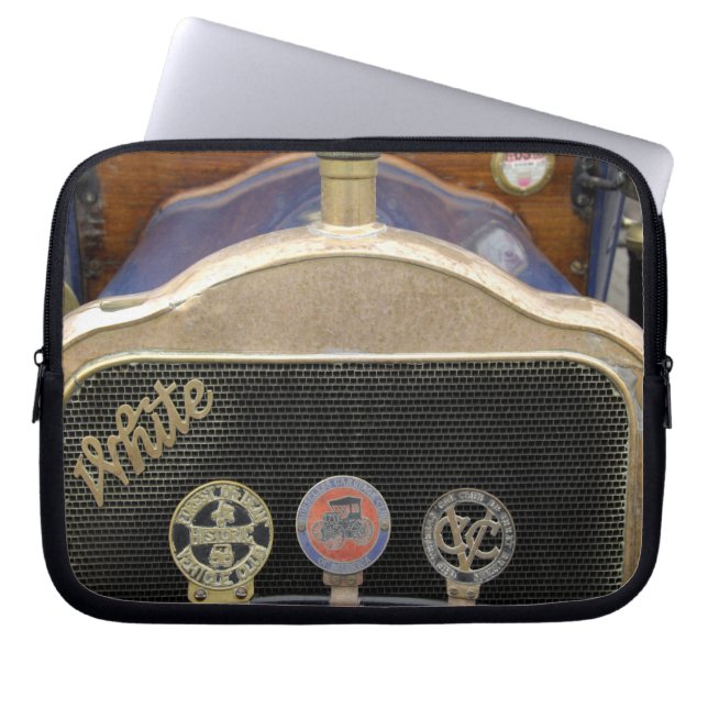 Capa Para Notebook Europa, Irlanda, Dublin. Automóvel antigo, Branco (Frente)