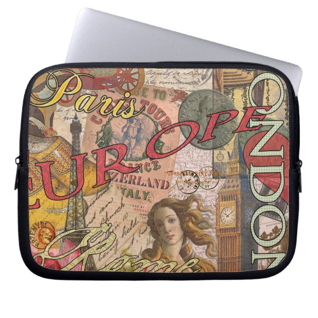 Capa Para Notebook Europa Viagem Vintage Europa Paris França Art (Frente)