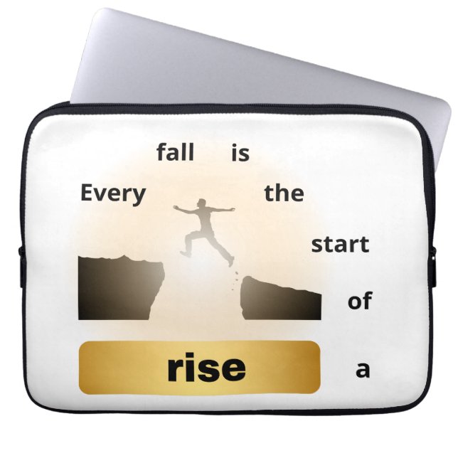 Capa Para Notebook "Every Fall Is the Start of a Rise – Leap of Hope" (Frente)