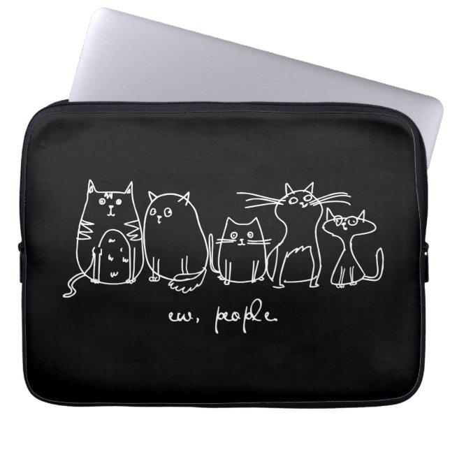 Capa Para Notebook Ew, Pessoas Engraçadas, Amantes De Gato (Frente)