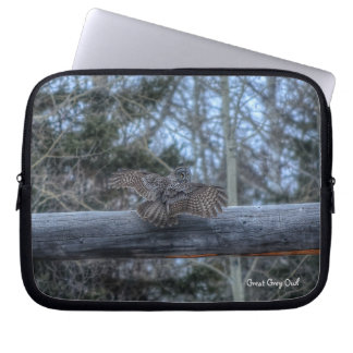 Capa Para Notebook Excelente voadora Cinza coruja Raptor Winter Wildl