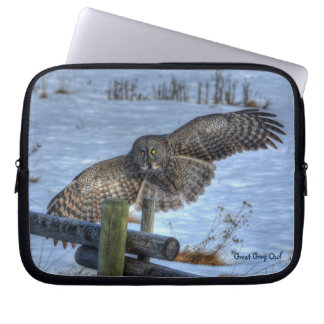 Capa Para Notebook Excelente voadora Cinza coruja Raptor Winter Wildl
