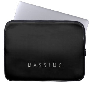 Capa Para Notebook Exclusivo Nome Pessoal Clássico Preto Branco