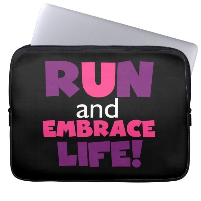 Capa Para Notebook Executar Embrace Life Pink (Frente)