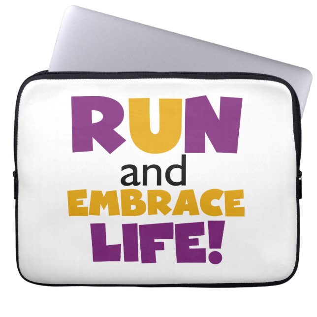 Capa Para Notebook Executar Embrace Life Purple Yellow (Frente)