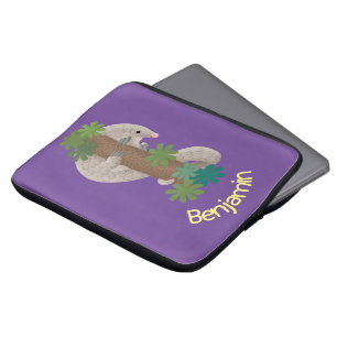 Capa Para Notebook Exemplo de tamanduá de pangolim feliz e bonito