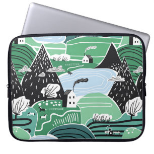 Capa Para Notebook Exemplo gráfico escandinavo abstrato desenhado à
