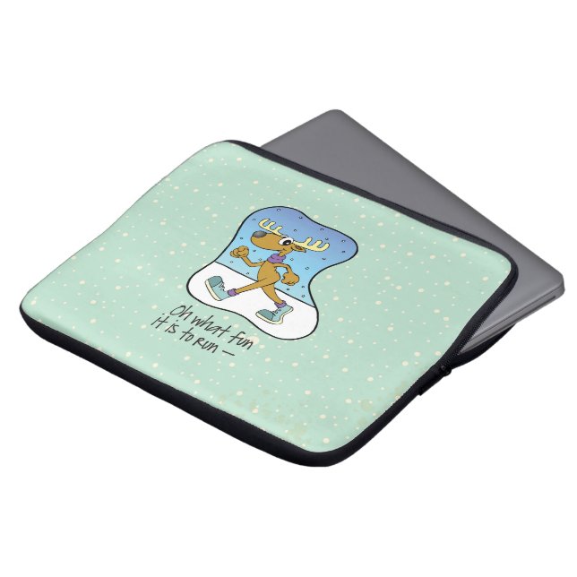 Capa Para Notebook Exercício Corrente de Reindeer Natal (Frente Topo)