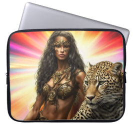 Capa Para Notebook Exotic Woman in Brown Leather Bikini on a