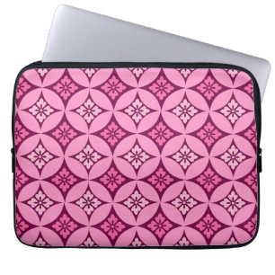 Capa Para Notebook Expedição com Motif Flor, Rosa e Borgonha