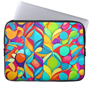 Capa Para Notebook Explosão Floral Abstrata Vibrante