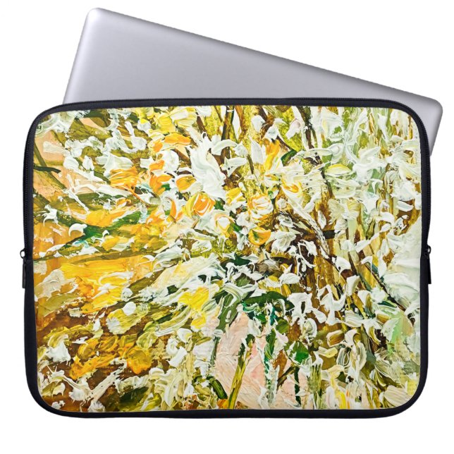 Capa Para Notebook Expressive embossed paint on canvas, created using (Frente)