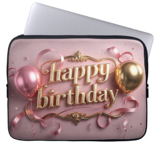 Capa Para Notebook Extraordinário elegante de aniversário feminino