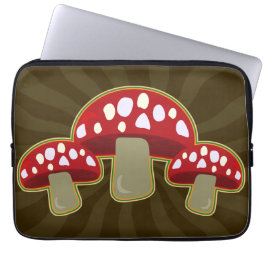 Capa Para Notebook Fab Fungi Mushroom Feliz Padrão