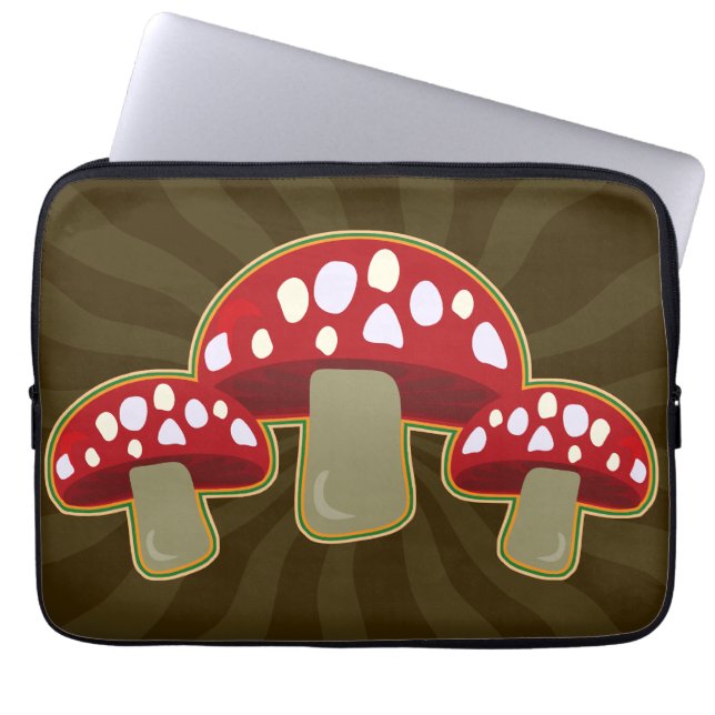 Capa Para Notebook Fab Fungi Mushroom Feliz Padrão (Frente)