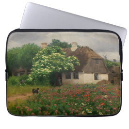 Capa Para Notebook Fábrica com Flores-Prados