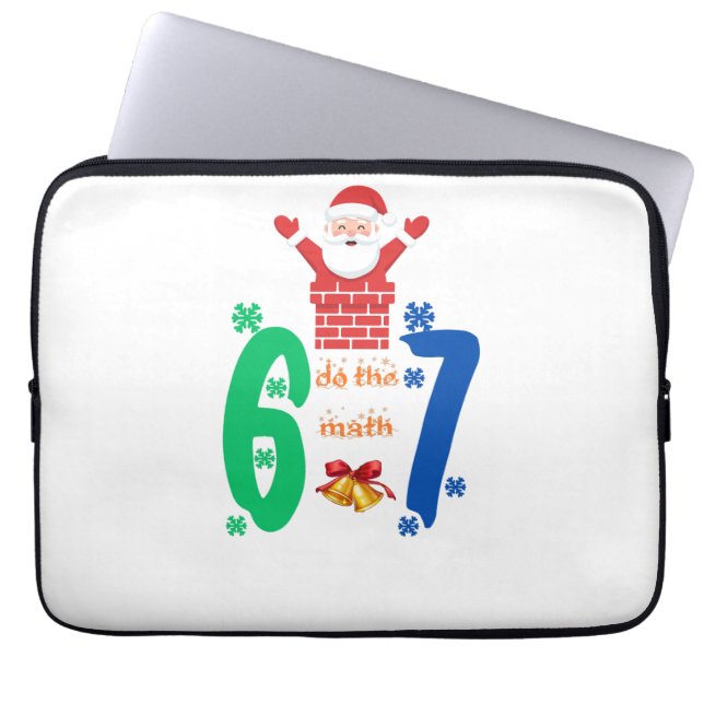 Capa Para Notebook Faça a Conta 67 Meme Natal (Frente)