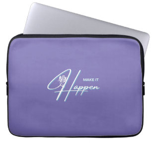 Capa Para Notebook Faça acontecer Design de citação motivacional