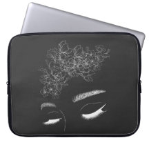 Face com Delicate Blooming Hair Eletrônicos Bag