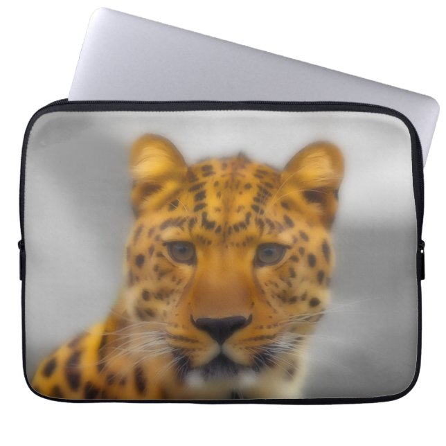 Capa Para Notebook Face Leopardo (Frente)