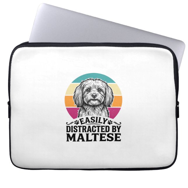 Capa Para Notebook Facilmente Distraído Pelo Design de Cachorro Vinta (Frente)