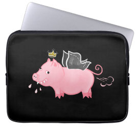 Capa Para Notebook Fada de porco engraçada desenho animado humor anim
