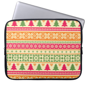 Capa Para Notebook Fair Isle Style Natal Sem Sede